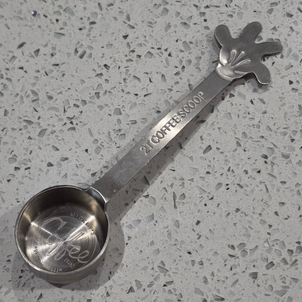 Disney Mickey Mouse 2 Tablespoon Stainless Steel Coffee Scoop Glove Handle 30mL